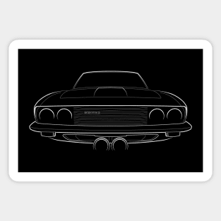 Jensen Interceptor 2 - front stencil, white Sticker